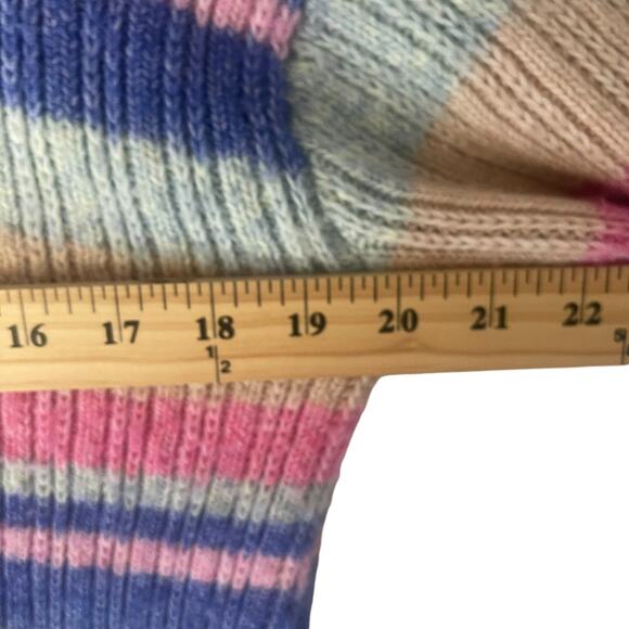Jessica Simpson Women Small Rainbow Portia Striped Multicolored Knit Sweater - Picture 8 of 9